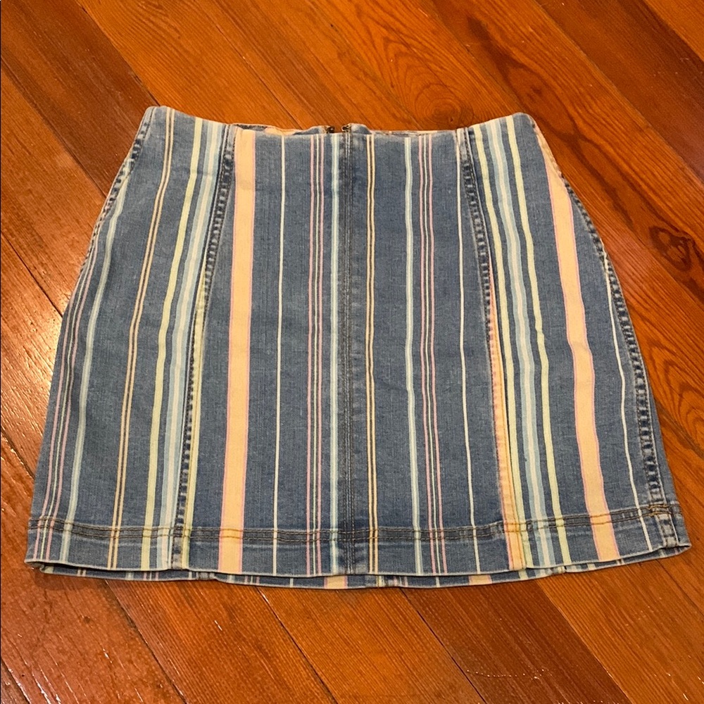 Wild Fable Blue and White Mini Pencil Skirt